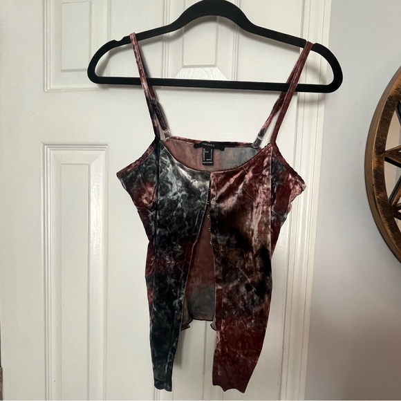 Forever 21 Small Velvet Flowy Tank Top - Picture 2 of 4